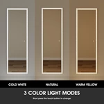 Miroir pleine longueur en cristal LED