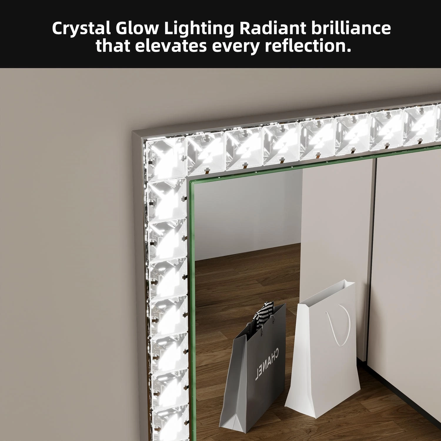 Led Crystal Full Length Mirror