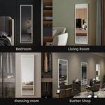 Miroir pleine longueur en cristal LED