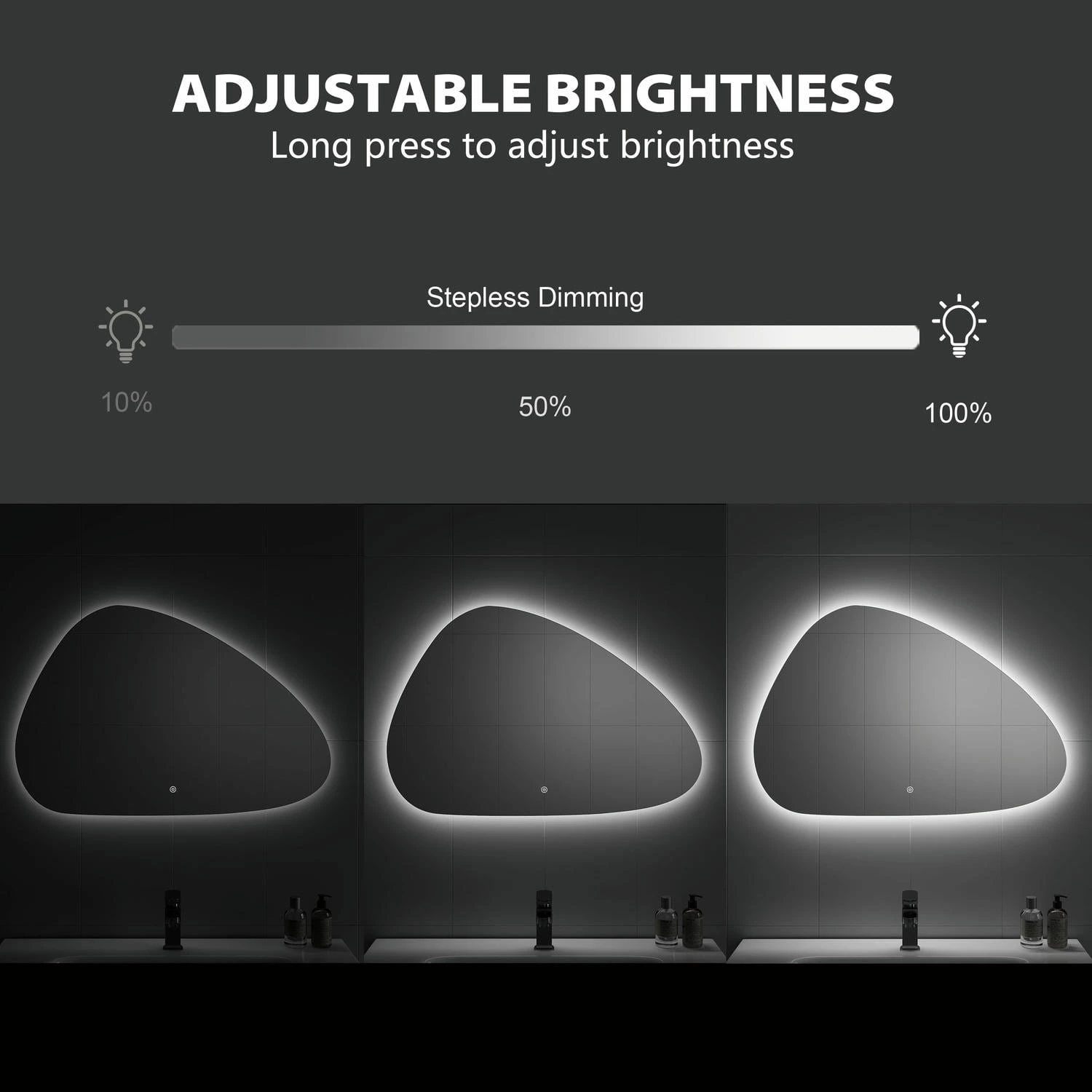 Irregular LED Bathroom Mirror