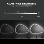 Miroir de salle de bain LED irrégulier
