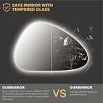 Miroir de salle de bain LED irrégulier