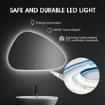 Miroir de salle de bain LED irrégulier