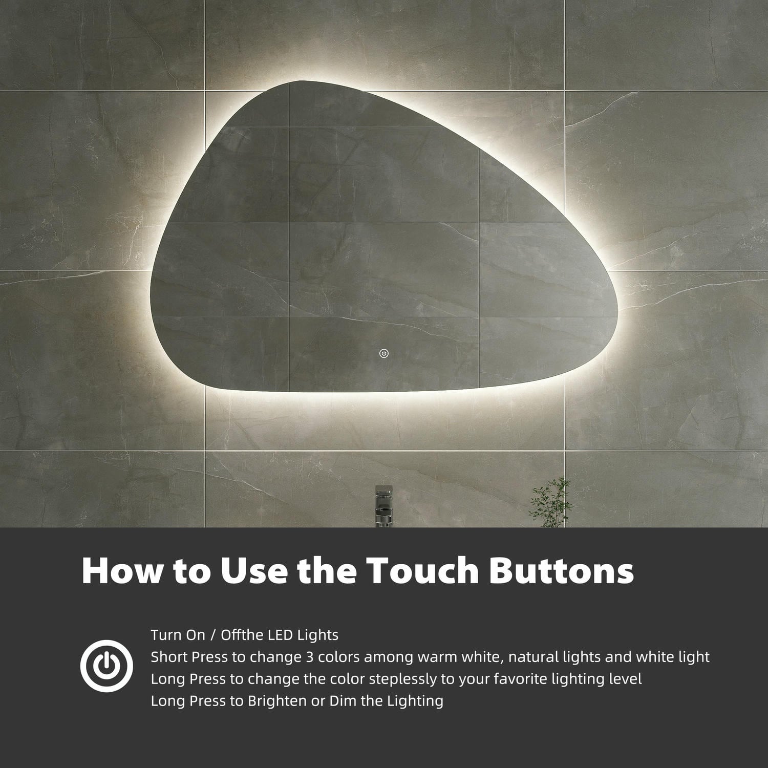 Irregular LED Bathroom Mirror