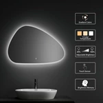 Miroir de salle de bain LED irrégulier