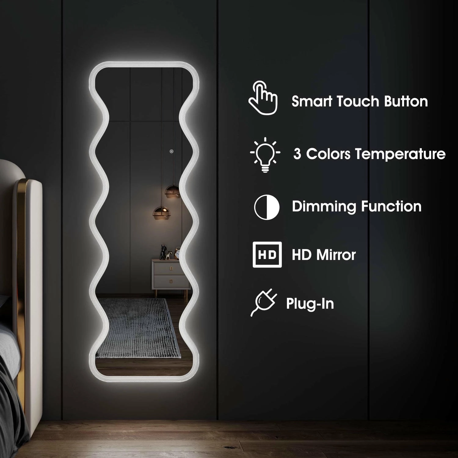 Irregular Led Full Length Mirror