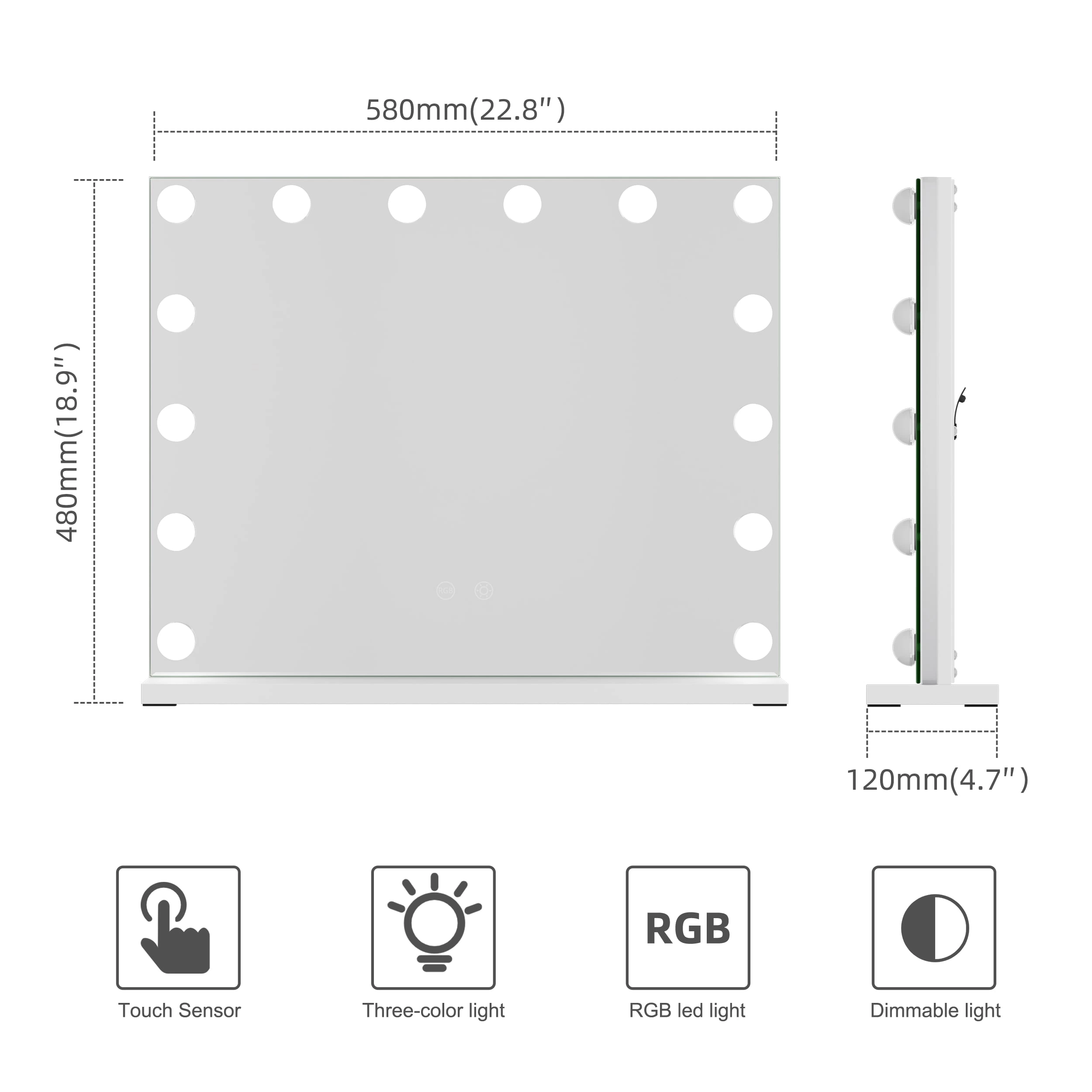 RGB Led Hollywood Vanity Mirror
