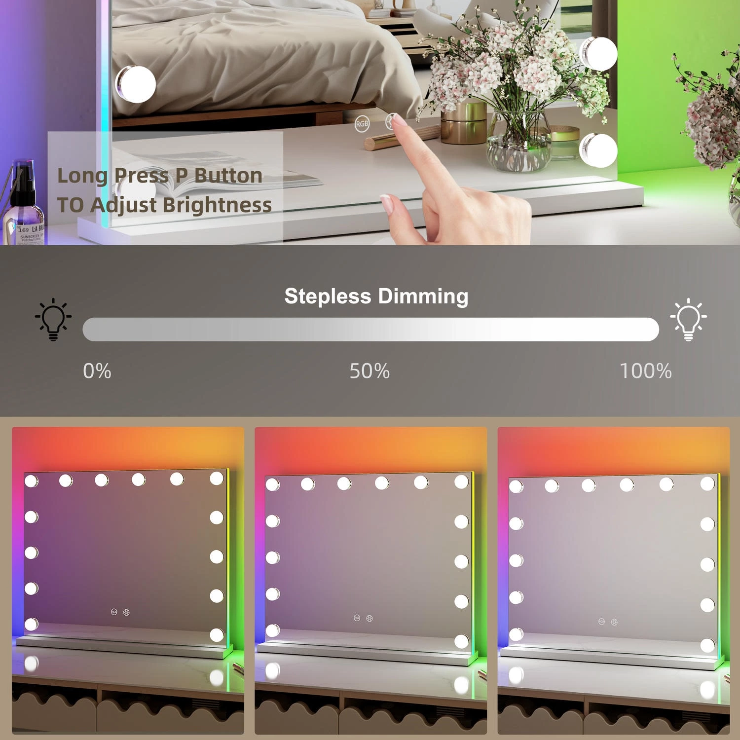 RGB Led Hollywood Vanity Mirror