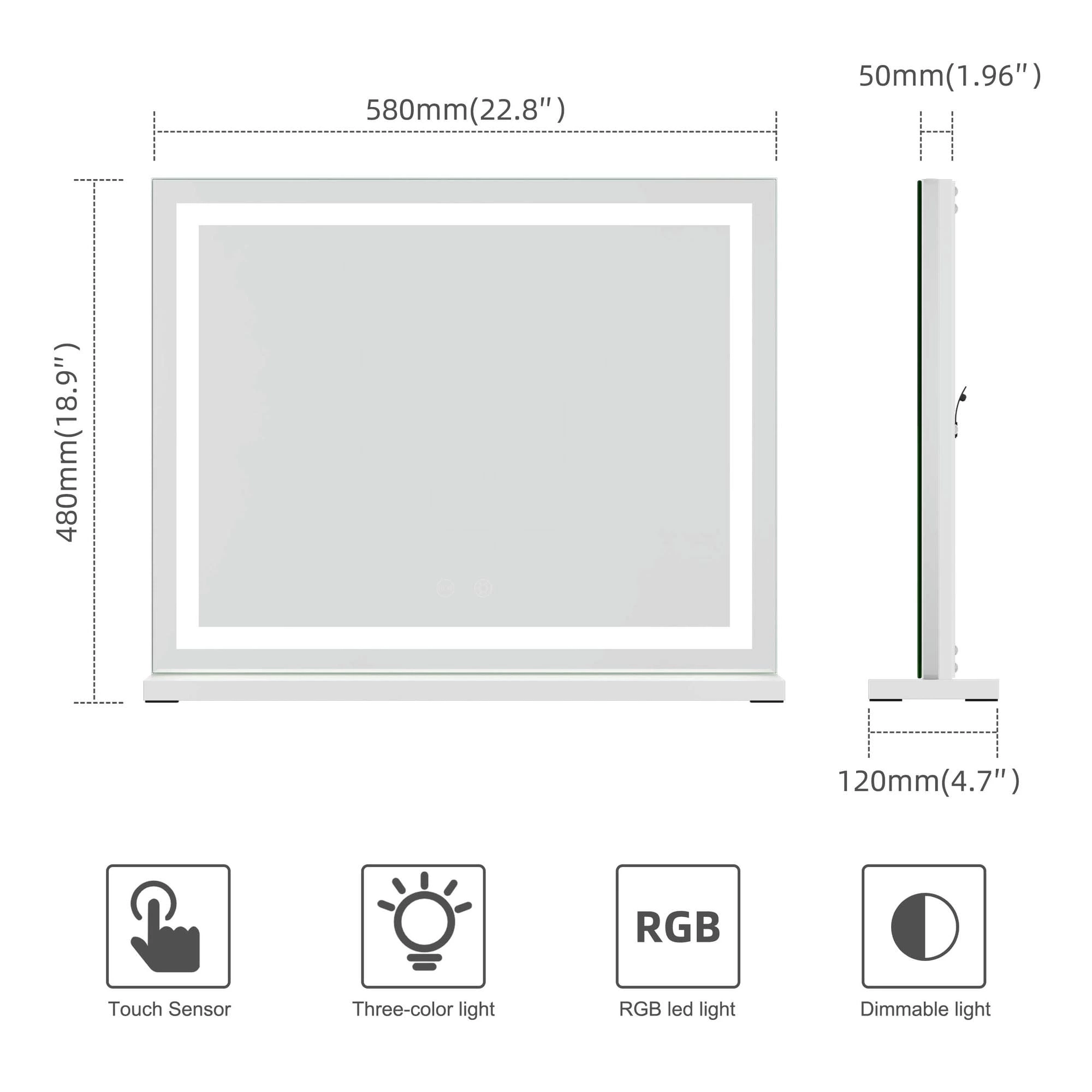 Desktop RGB Led Vanity Mirror