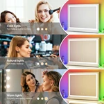 Miroir de coiffeuse de bureau à LED RGB