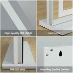 Miroir de coiffeuse de bureau à LED RGB
