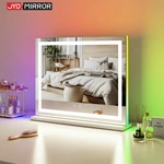 Miroir de coiffeuse de bureau à LED RGB