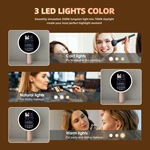 Miroir de courtoisie LED avec analyseur de peau IA