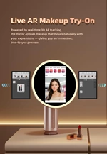 Miroir de courtoisie LED avec analyseur de peau IA