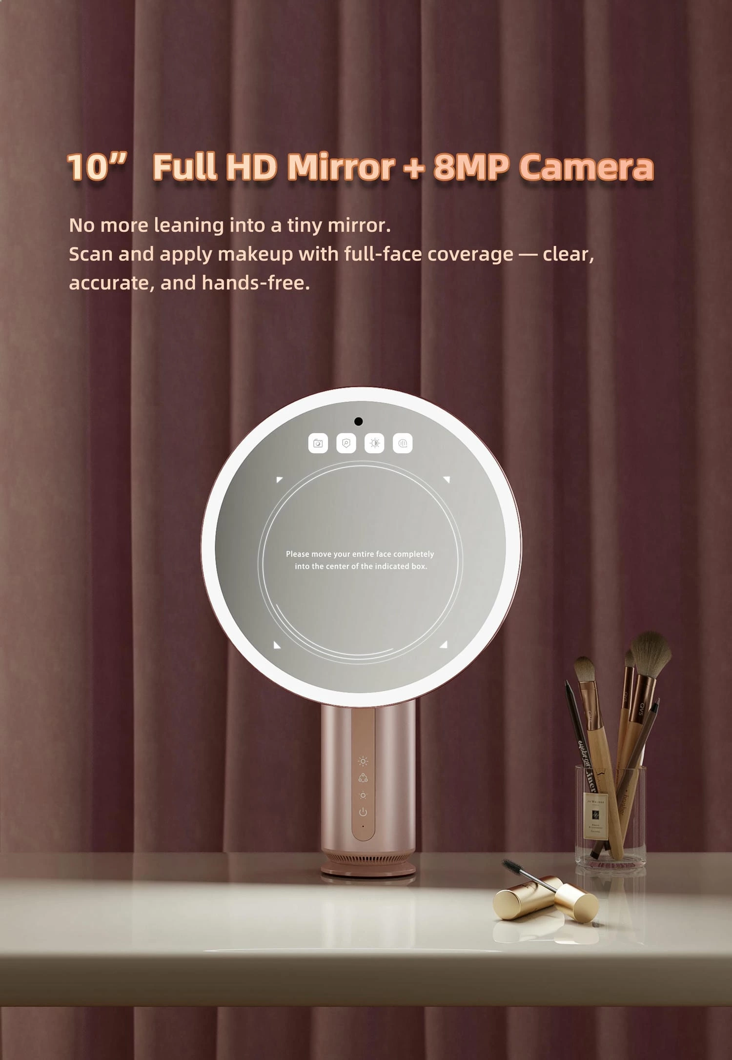 AI Skin-Analyzer LED Vanity Mirror