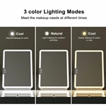 Miroir de maquillage de voyage portable à LED
