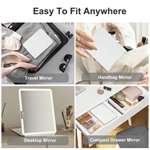 Miroir de maquillage de voyage portable à LED