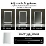 Miroir de maquillage de voyage portable à LED