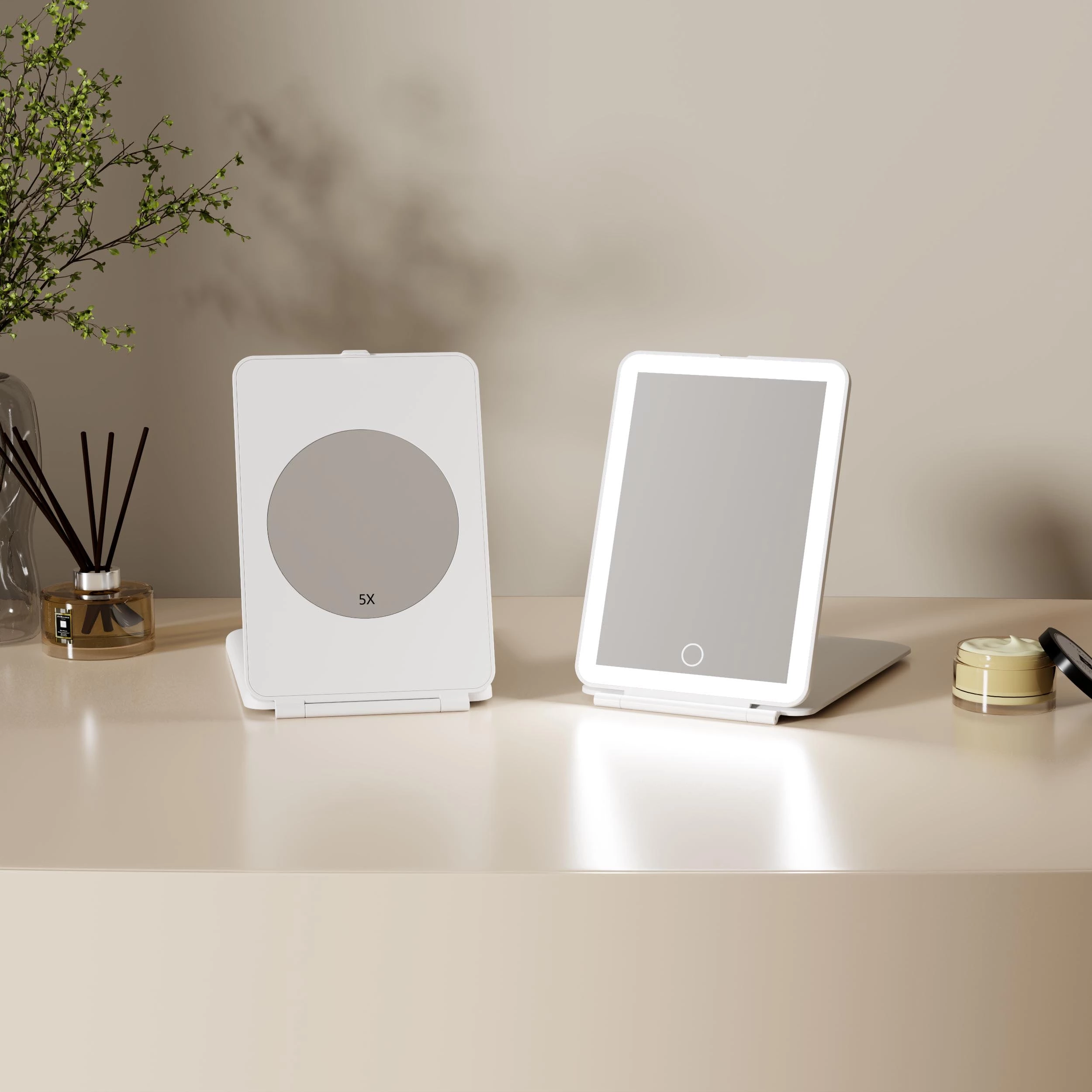 Portable LED Travel Makeup Mirror