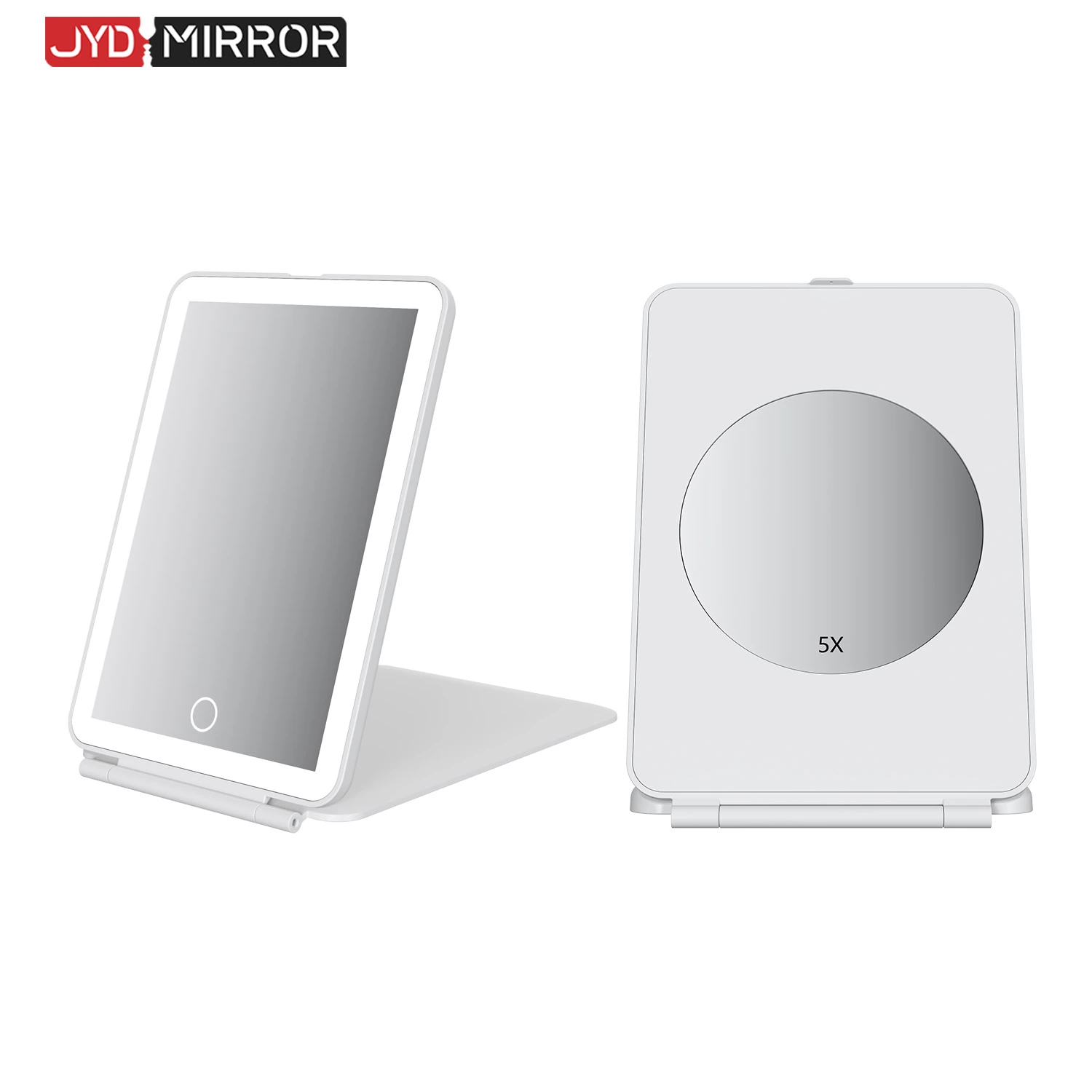 Miroir de maquillage de voyage portable à LED