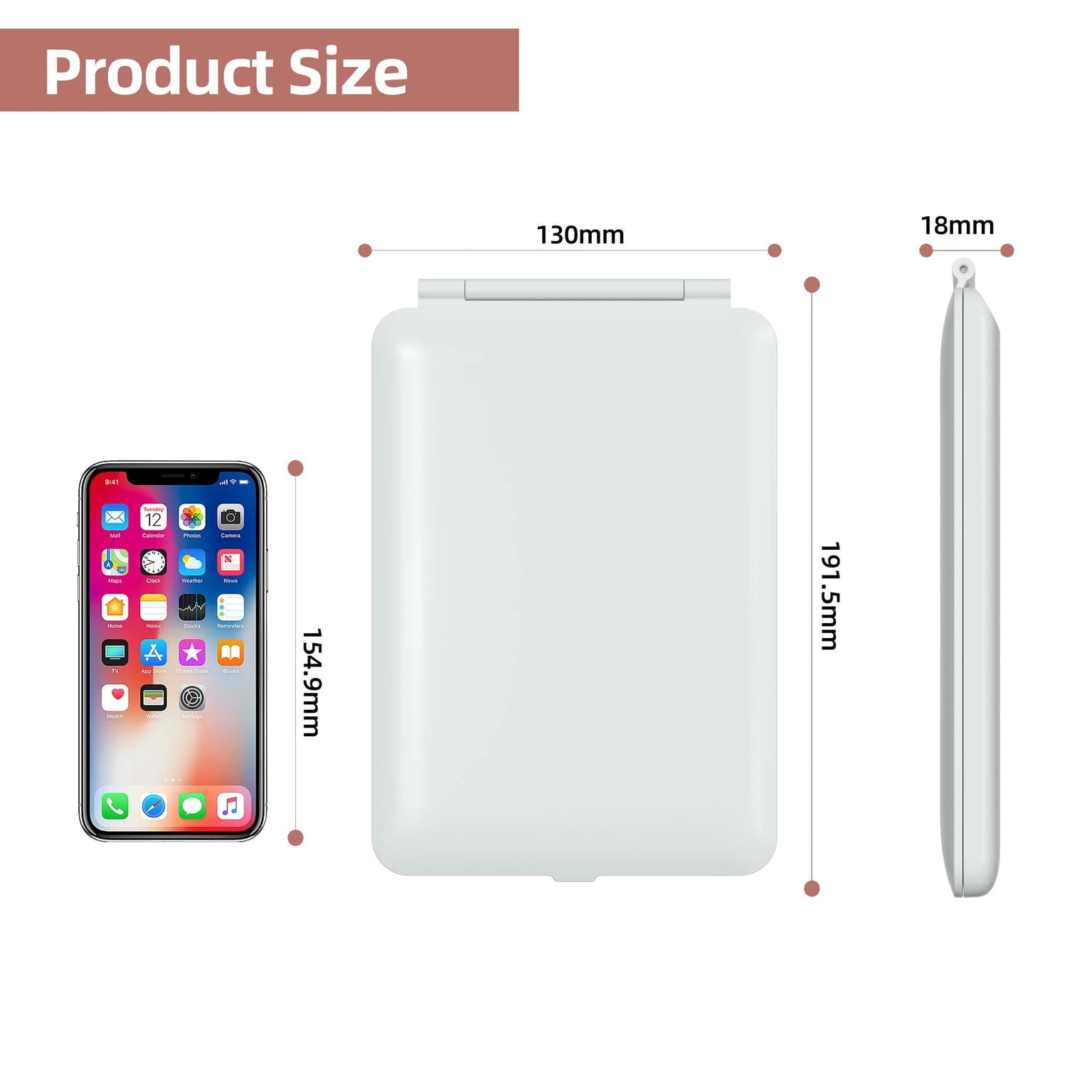 Portable LED Travel Makeup Mirror