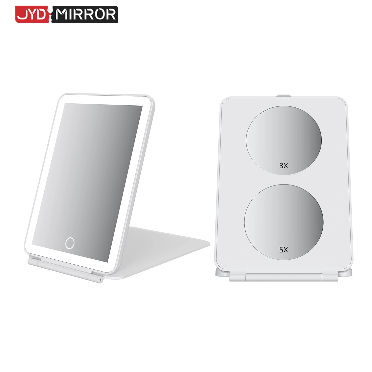 Miroir de maquillage de voyage portable à LED
