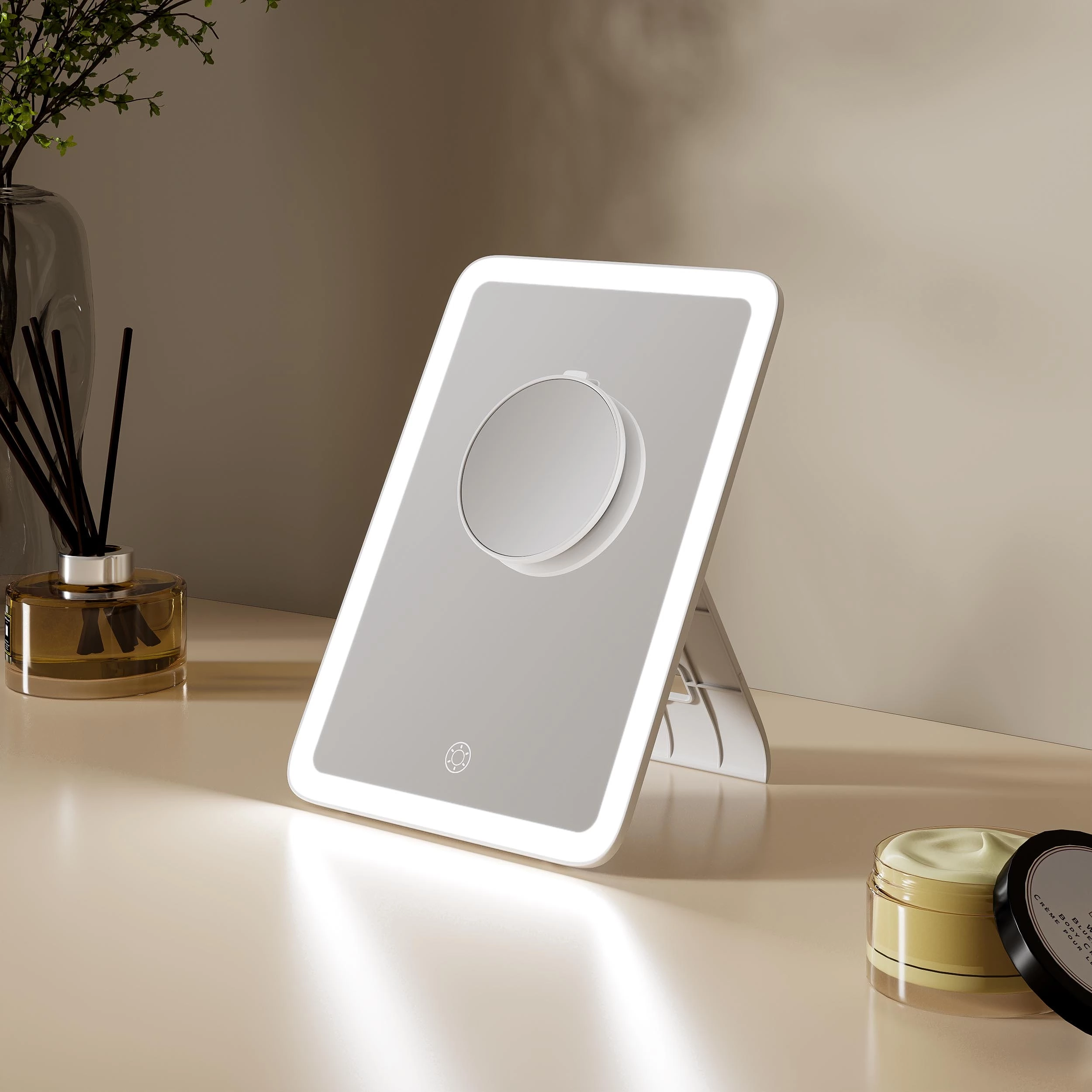 Miroir de courtoisie à LED