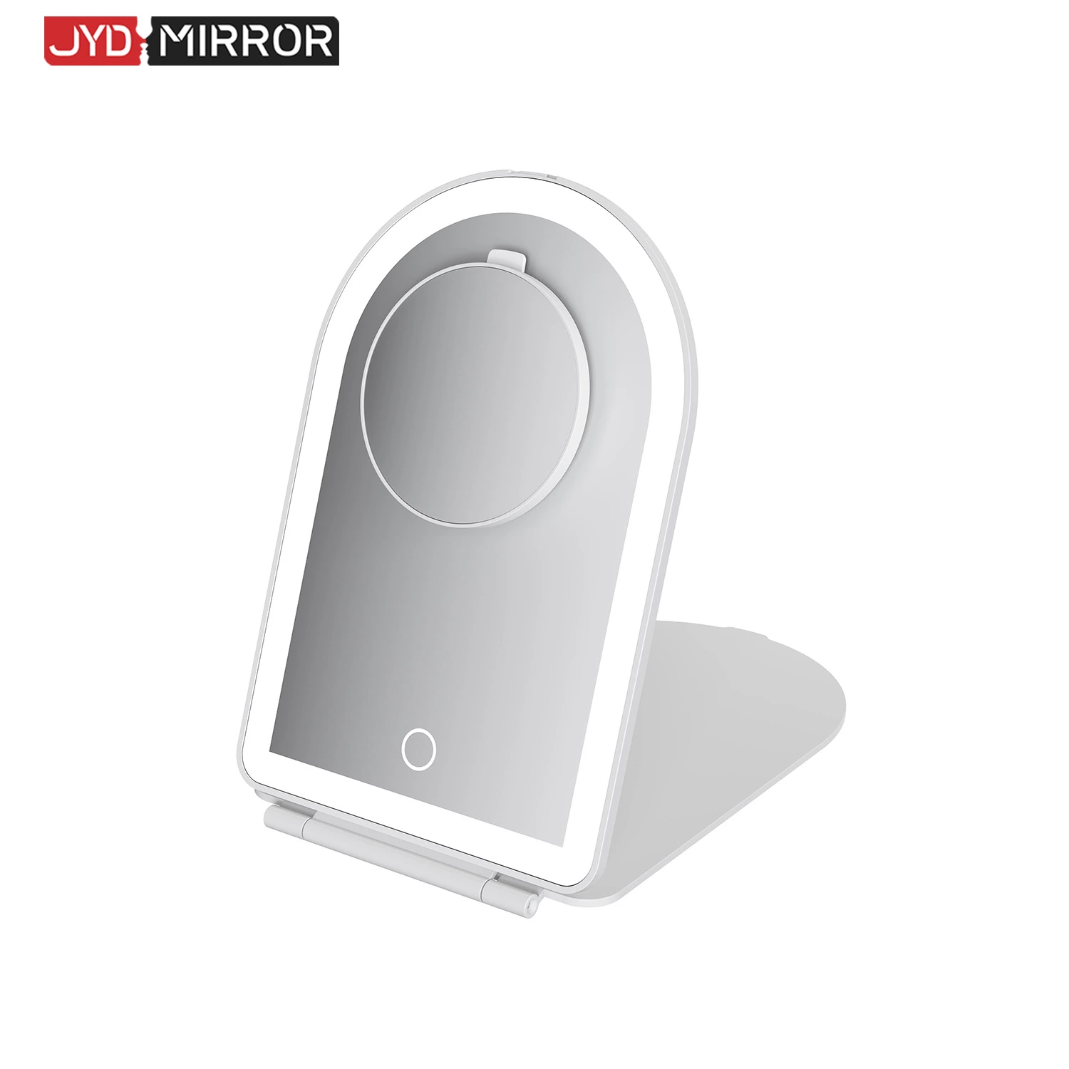 Miroir de voyage pliable arqué à LED