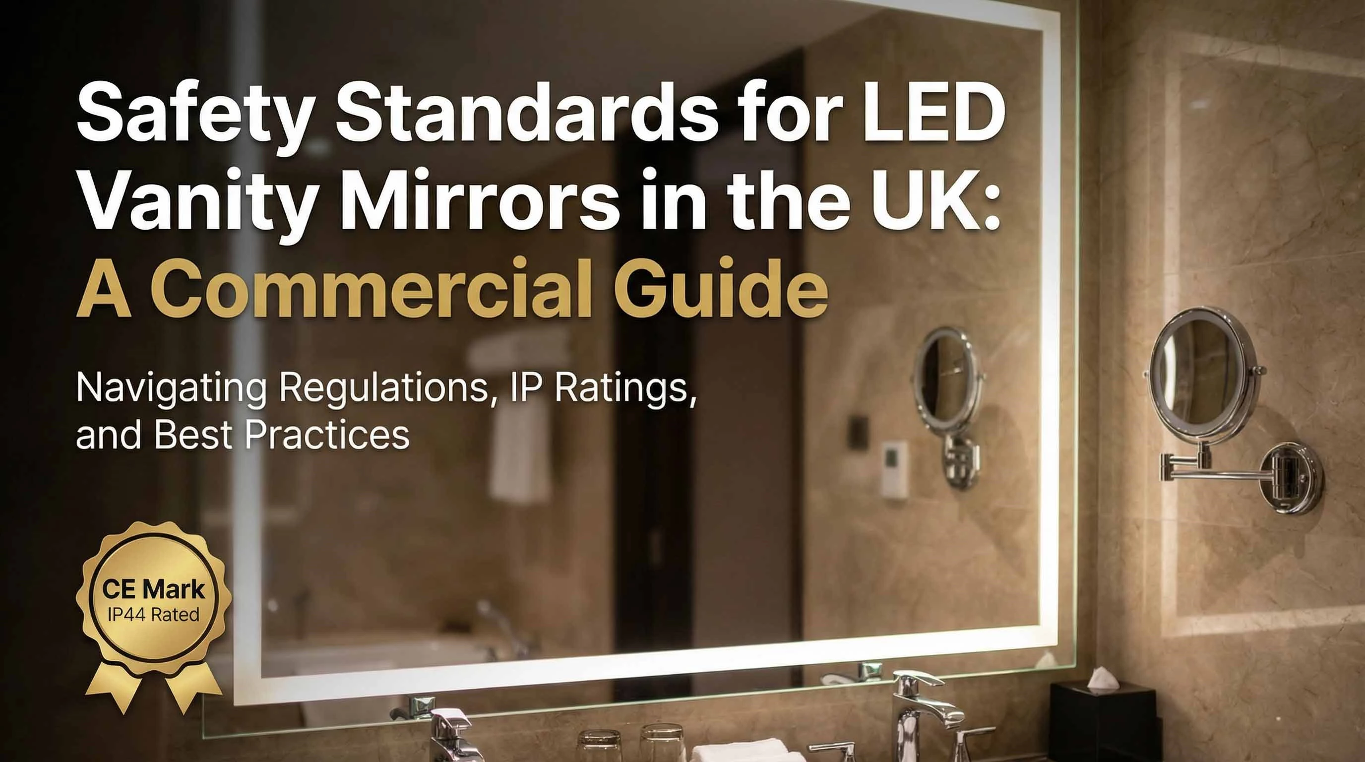 Quelles normes de sécurité les miroirs de courtoisie à LED doivent-ils respecter pour un usage commercial au Royaume-Uni ?
