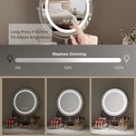 Miroir de coiffeuse avec rangement