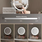 Miroir de coiffeuse avec rangement