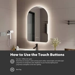 Arched LED Bathroom Mirror