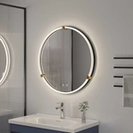 Miroir de salle de bain rond à LED