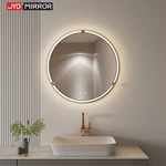 Miroir de salle de bain rond à LED