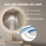 Miroir de salle de bain rond à LED