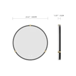 Miroir de salle de bain rond à LED