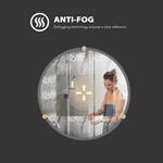 Miroir de salle de bain rond à LED