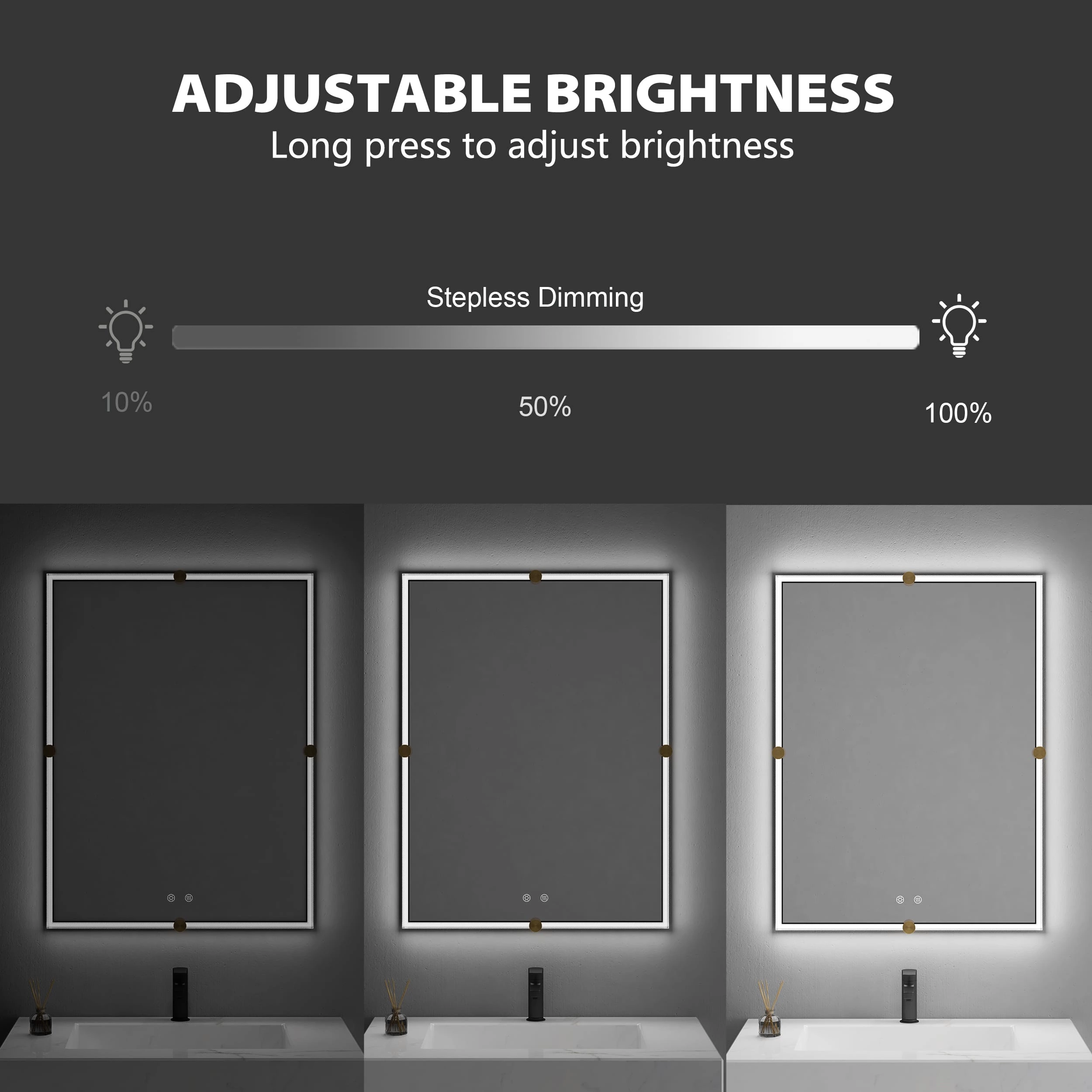 Framed Led Bathroom Mirror