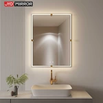 Miroir de salle de bain encadré à LED