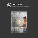 Miroir de salle de bain encadré à LED