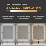 Miroir de salle de bain encadré à LED