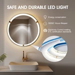 Miroir de salle de bain rond à LED
