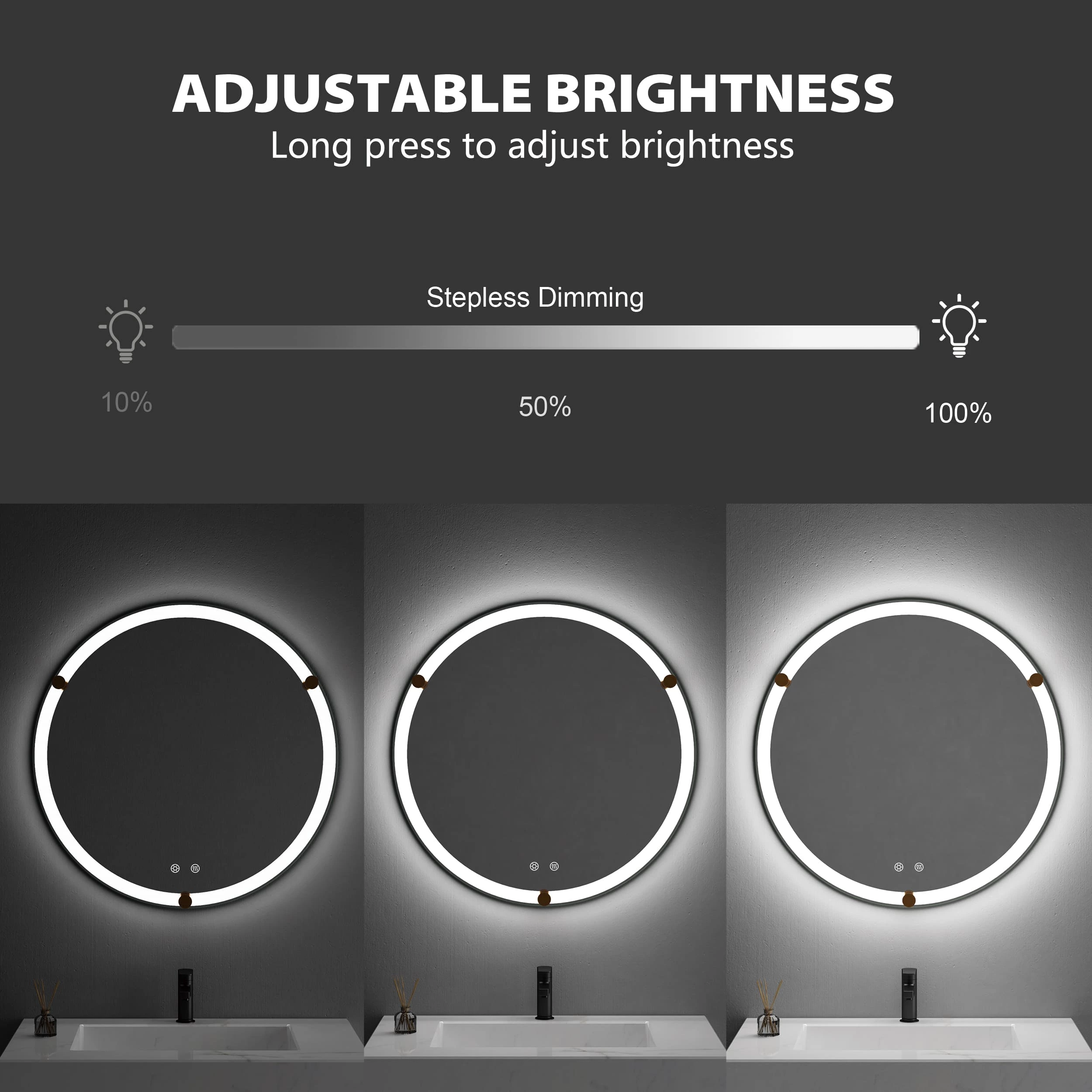 Round Led Bathroom Mirror
