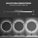 Miroir de salle de bain rond à LED