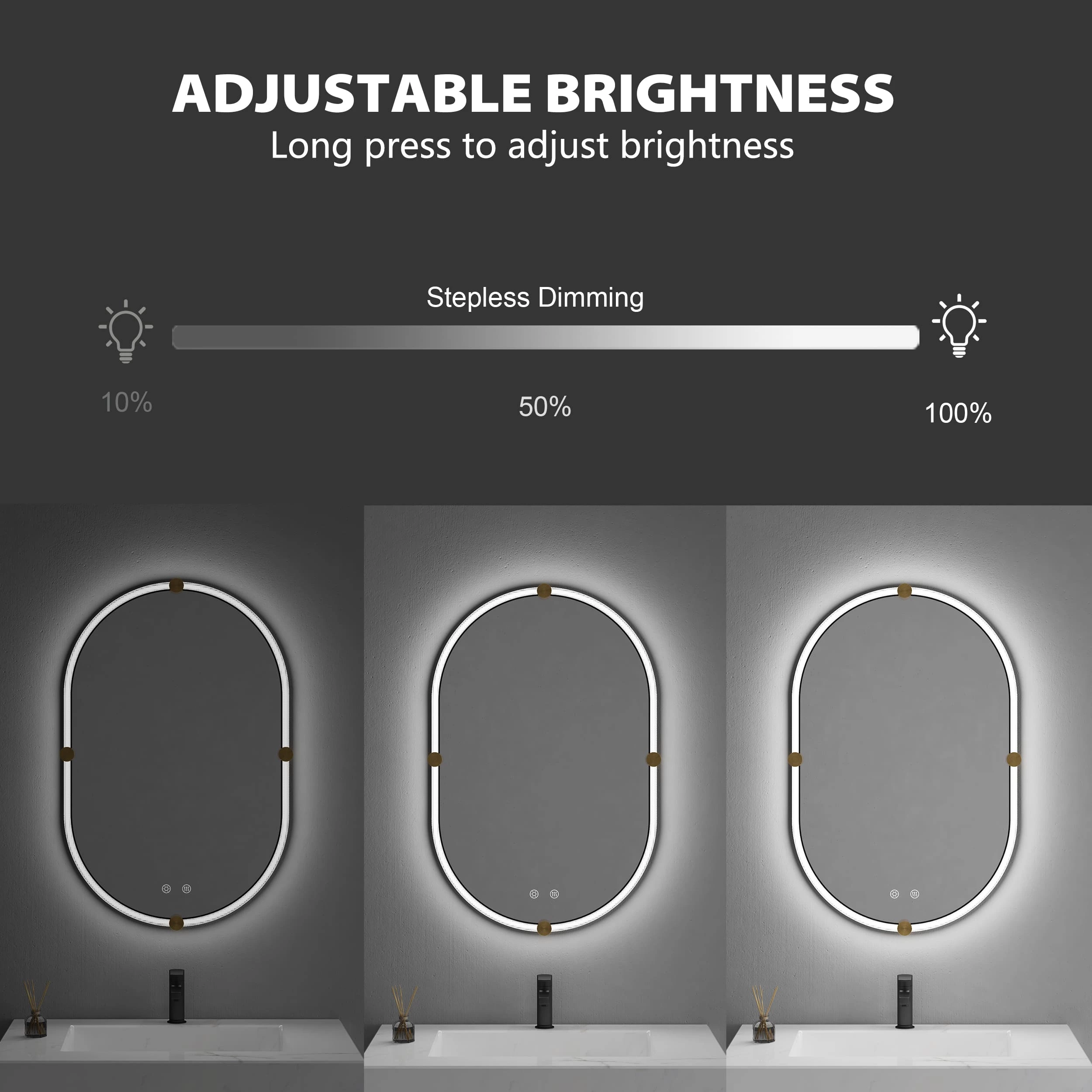 Oval Led Bathroom Mirror