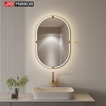 Miroir de salle de bain ovale à LED