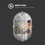 Miroir de salle de bain ovale à LED