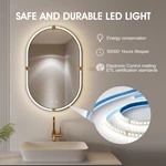 Miroir de salle de bain ovale à LED