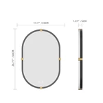 Miroir de salle de bain ovale à LED