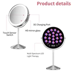 Miroir de coiffeuse avec luminothérapie LED